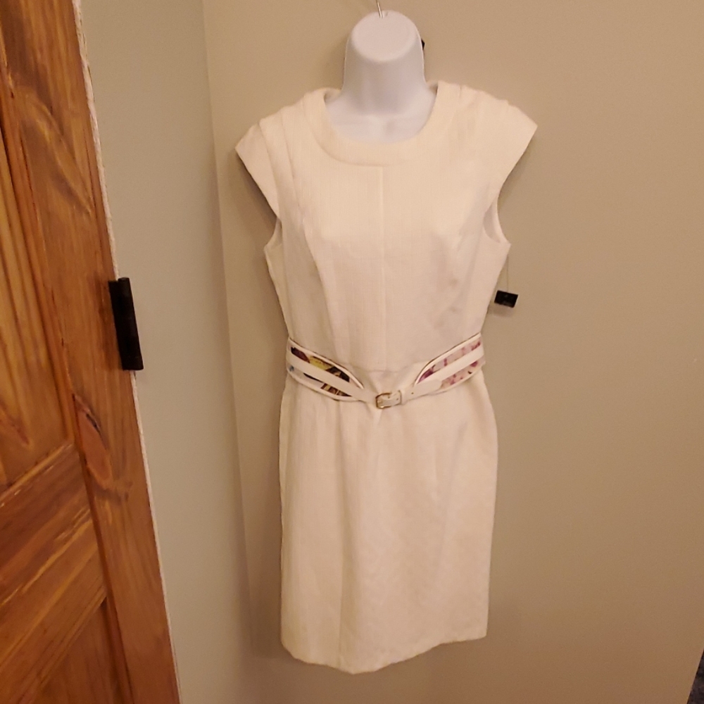 NWT worthington midi dress with floral belt